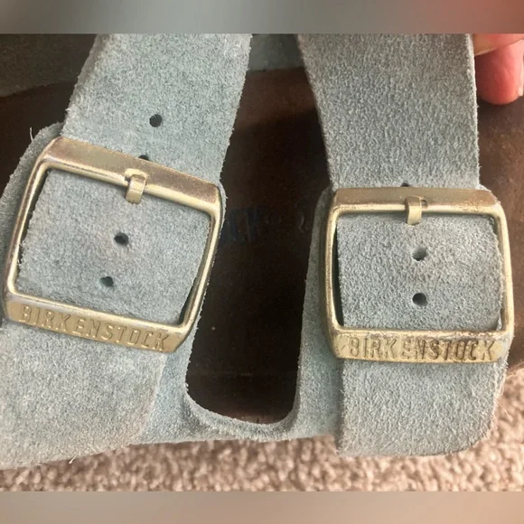 Birkenstock Blue Double Strap Sandal Flats Size 6.5 - Picture 3 of 6
